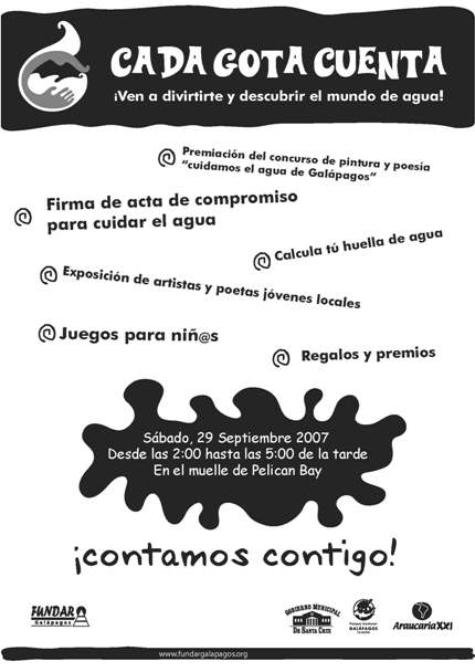 cada gota cuenta galapagos fundar cuidemos el agua